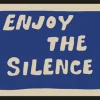 Hot Urban Cotton Art Print Blue Enjoy the Silence