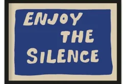 Hot Urban Cotton Art Print Blue Enjoy the Silence