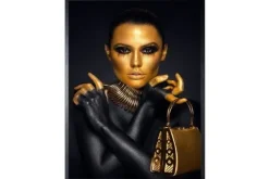 Clearance Luxe Framing Art Art Print Golden Face FEM-068