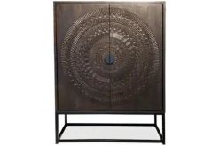 Livingfurn Opbergkasten^Bergkast Carved Cabinet