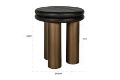 Hot Richmond Interiors Bijzettafel black rustic 210871 Macaron