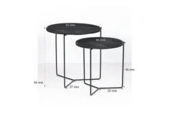 Sale Livingfurn Bijzettafels black Mason
