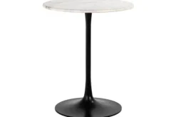 Richmond Interiors Eettafels^Bistrotafel 211926 wit rond Carlten