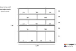 van Dijk Furniture Vakkenkasten|Boekenkasten^Boekenkast Established