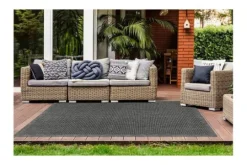 Divendo Tuinartikelen|Vloerkleden^Buitenkleed Kediri Zilver Indonesia
