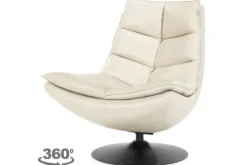Eleonora Meubelen Draaifauteuils^Draaifauteuil - beige boho leder | 95937 Sven
