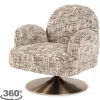 Richmond Interiors Draaifauteuils^Draaifauteuil 213569 Brown Omara Kagney
