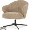 Eleonora Meubelen Draaifauteuils^Draaifauteuil 96350 bruin Connor