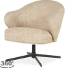 Eleonora Meubelen Draaifauteuils^Draaifauteuil 96349 taupe Connor