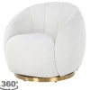 Richmond Interiors Ronde Fauteuils|Draaifauteuils^Draaifauteuil 210713 White Bouclé Jago