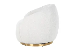 Richmond Interiors Ronde Fauteuils|Draaifauteuils^Draaifauteuil 210713 White Bouclé Jago