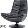 Sale Eleonora Meubelen Draaifauteuil - zwart boho leder | 95939 Sven