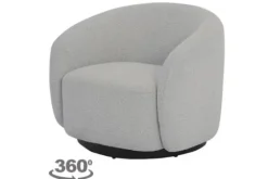 Tower Living Draaifauteuils^Draaifauteuil Cement Grey Belfast
