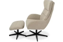 Clearance Draaifauteuil met hocker Naturel CH-73.051 Malmo