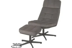 Clearance Label51 Draaifauteuil met hocker Antraciet CH-73.022 Alvar