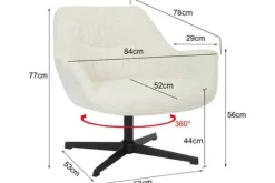 Livingfurn Ronde Fauteuils|Draaifauteuils^Draaifauteuil Sand Daphne