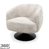 Outlet MySons Draaifauteuil Taupe Louis