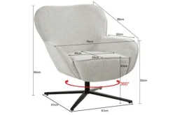 Livingfurn Oorfauteuils|Draaifauteuils^Draaifauteuil Toffee Sven