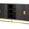 Richmond Interiors Dressoirs^Dressoir 210232 Blackbone goud