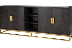 Richmond Interiors Dressoirs^Dressoir 210232 Blackbone goud