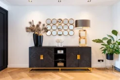 Richmond Interiors Dressoirs^Dressoir 210232 Blackbone goud