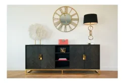 Richmond Interiors Dressoirs^Dressoir 210232 Blackbone goud