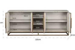 Clearance Richmond Interiors Dressoir 211840 Whitebone