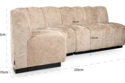 Online Richmond Interiors Eetkamerbank 212786 Lovely Beige Hillpark