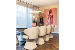 Richmond Interiors Eetkamerstoelen^Eetkamerstoel 212332 Beige Chenille Gatsbi