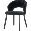 Richmond Interiors Eetkamerstoelen^Eetkamerstoel 211067 Black Chenille Savoy