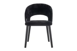 Richmond Interiors Eetkamerstoelen^Eetkamerstoel 211067 Black Chenille Savoy