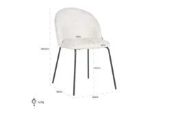 Richmond Interiors Eetkamerstoelen^Eetkamerstoel 211212 Cream Fusion Alyssa