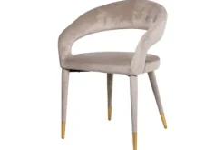 Clearance Richmond Interiors Eetkamerstoel 210753 Khaki Velvet Gia