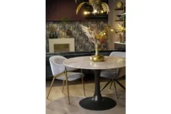 Richmond Interiors Eetkamerstoelen^Eetkamerstoel 210828 Khaki Velvet Gwen