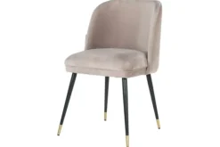 Richmond Interiors Eetkamerstoelen^Eetkamerstoel 210854 Khaki Velvet Alicia