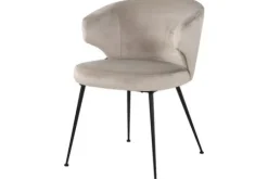 Richmond Interiors Eetkamerstoelen^Eetkamerstoel 211910 Khaki Velvet Xandra