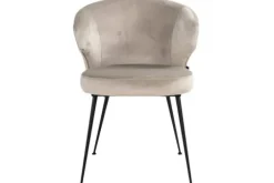 Richmond Interiors Eetkamerstoelen^Eetkamerstoel 211910 Khaki Velvet Xandra