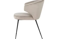 Richmond Interiors Eetkamerstoelen^Eetkamerstoel 211910 Khaki Velvet Xandra