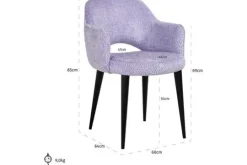 Clearance Richmond Interiors Eetkamerstoel 212341 Lovely Lavender Giovanna