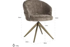 Richmond Interiors Eetkamerstoelen^Eetkamerstoel 212409 Stone Chenille Zendaya