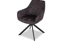 Silla Comer Eetkamerstoelen^Eetkamerstoel - Velvet Graphite Salma