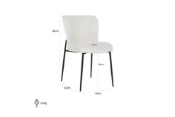 Hot Richmond Interiors Eetkamerstoel 210624 White Bouclé Darby