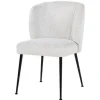 Richmond Interiors Eetkamerstoelen^Eetkamerstoel 210658 White Bouclé Fallon