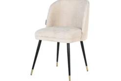Sale Richmond Interiors Eetkamerstoel 210855 White Chenille Alicia