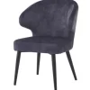 Outlet Livingfurn Eetkamerstoel Anthracite Velvet Donna