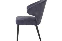 Outlet Livingfurn Eetkamerstoel Anthracite Velvet Donna