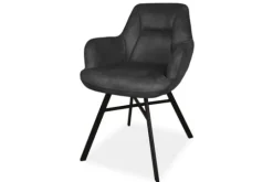 Olijk Eetkamerstoelen^Eetkamerstoel antraciet  Susa