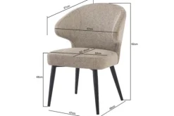Livingfurn Eetkamerstoelen^Eetkamerstoel Beige Donna
