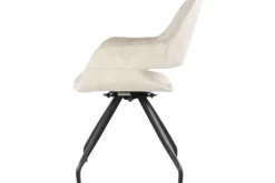 Livingfurn Eetkamerstoel Beige Velvet Capp