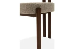 Plix Eetkamerstoelen^Eetkamerstoel Bouclé Beige Walnut Riku
